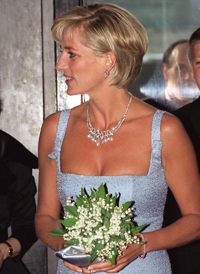 Diana's 'Swan Lake' diamond and pearl necklace