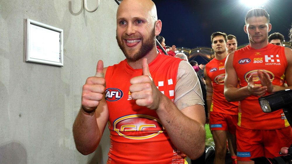 Gary Ablett's 300th AFL match ended with a win. (AAP)