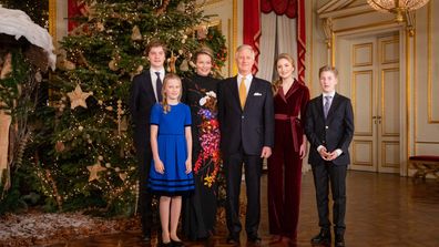 Belgian royal family Christmas photo