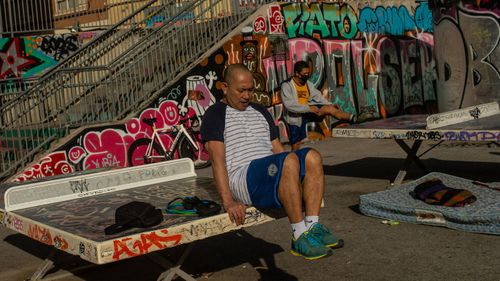 People exercise outdoors on May 02, 2020 in Barcelona, Spain