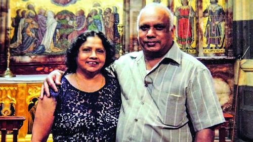 Ann Peiris' husband Priyantha Peiris (right) also died during the emergency.