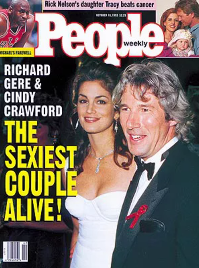 Richard Gere and Cindy Crawford were named People's Sexiest Couple Alive in 1993