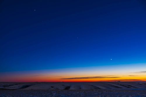Jupiter, Venus and Saturn
