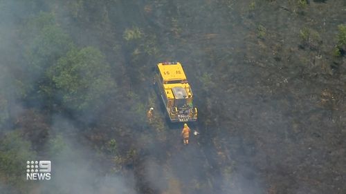 The blaze is among more than 50 that broke out across the state during Sunday's heatwave.