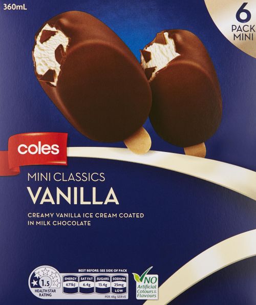 Customers are urged not to eat the affected Mini Classics Vanilla ice creams. 
