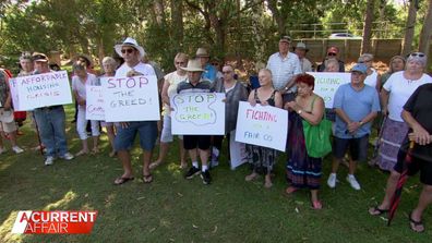 Unhappy residents at the Nautical Village at Kincumber. 