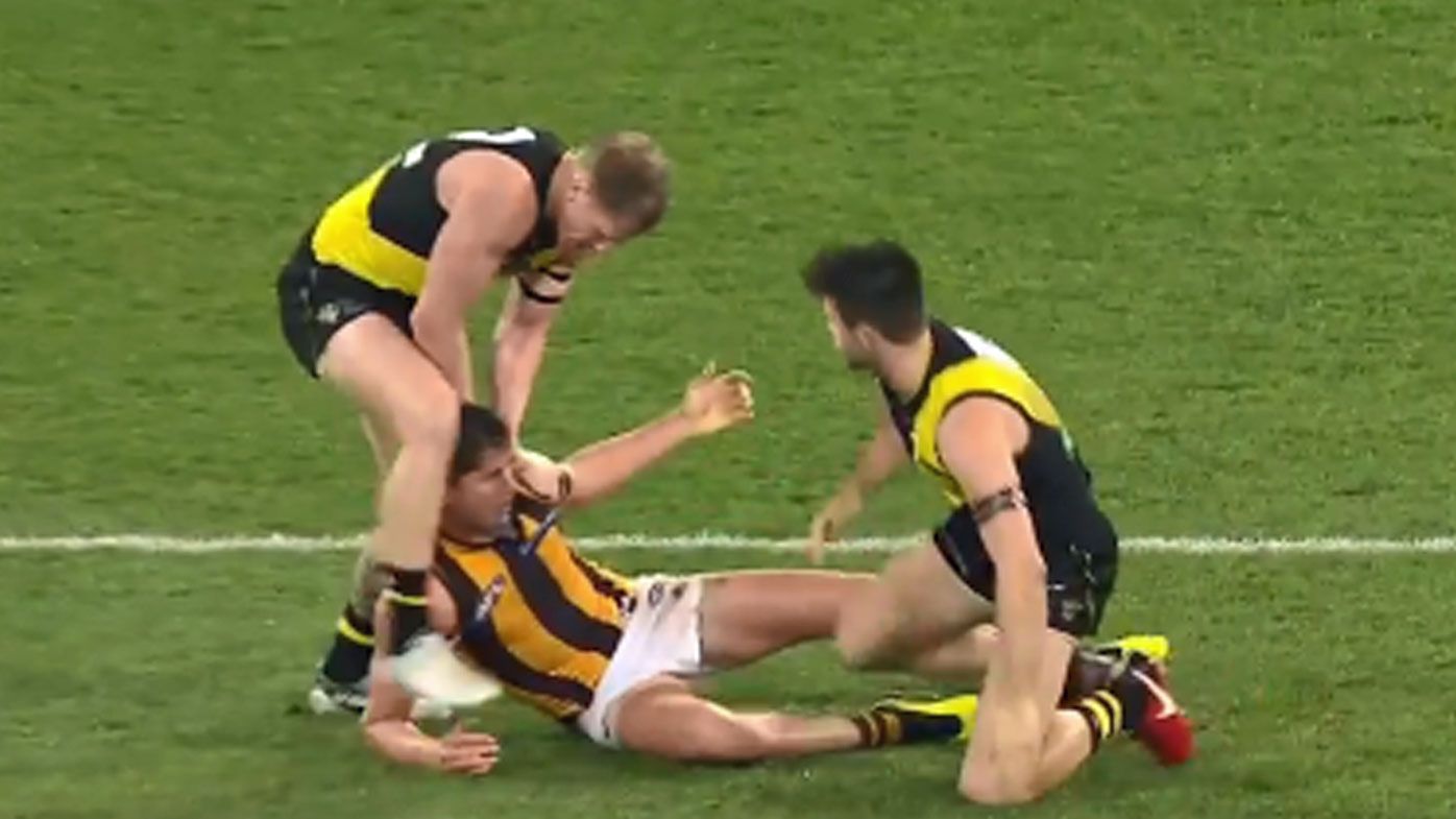 Richmond Tigers quartet cleared for AFL final, Josh Caddy fined for stomping