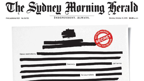 Sydney Mornign herald Front Page