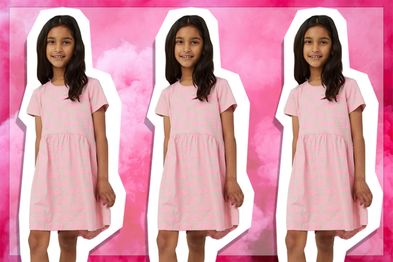 9PR: Cotton On Kids Barbie Freya Short Sleeve Dress 