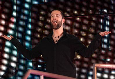 Dustin Diamond enters the Celebrity Big Brother House at Elstree Studios on August 22, 2013 in Borehamwood, England.