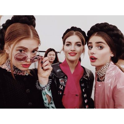 <p>Models Emmy Rappe, Valery Kaufman and Taylor Hill.</p>