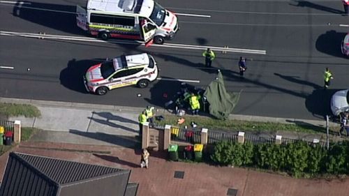 It's believed the child was crossing the road when he was struck. (9NEWS)