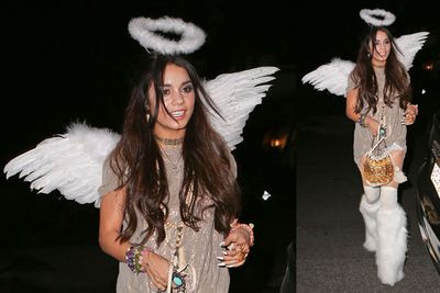 Vanessa Hudgens sets out to to prove she's still a Disney angel. But there's no fooling us! We all saw your raunchy performance in <i>Spring Breakers</i> Vanessa!<br/><br/>(Image: Splash)