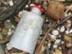 A toxic aluminium contained that washed ashore in Queensland.