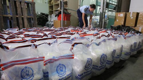 $300 million worth of methylamphetamine has been seized on arrival in Sydney.