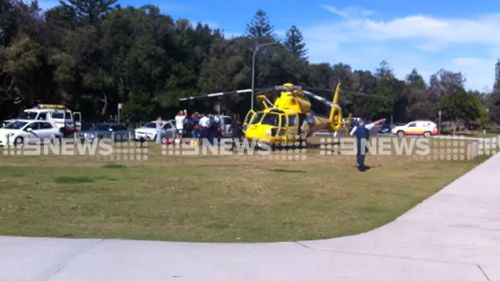 The man was transported to hospital by rescue helicopter. (Supplied)