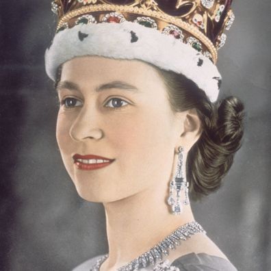 Queen Elizabeth's coronation portrait wearing the St Edward's Crown 