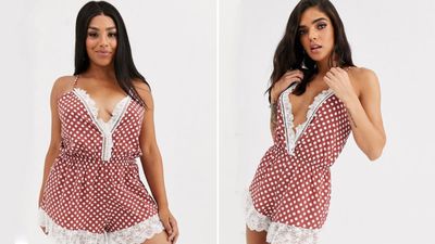 Missguided Lace Trim Teddy, $44