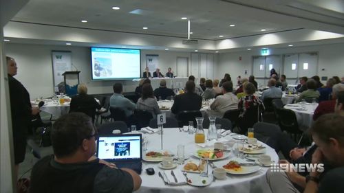 The comments were made at a public council breakfast event.