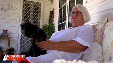 Gaye, 73, lives with her dog at the Nautical Village at Kincumber. 