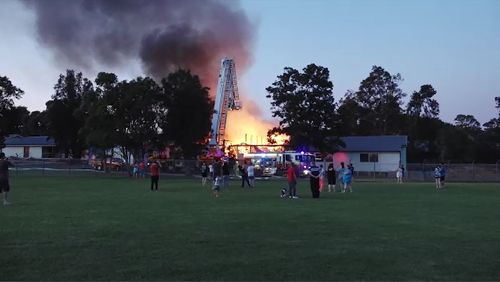 It is understood two firefighters at the scene have been treated for heat-related injuries.