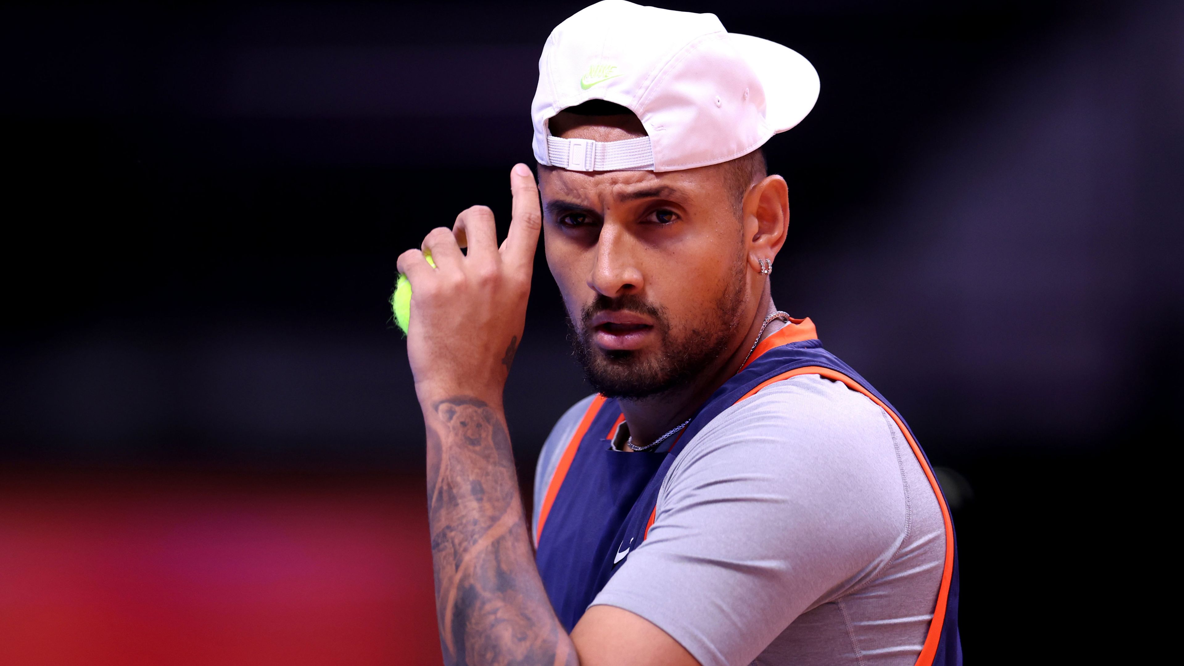 Nick Kyrgios at the World Tennis League in Dubai.