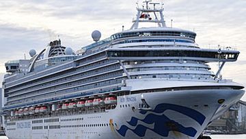 Ruby Princess departing Port Kembla (AAP)