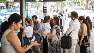 The Bourke Street Optus store was inundated with angry customers.