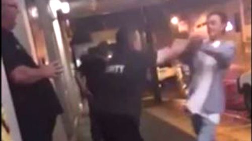 Footage showed a bouncer allegedly punching a 19-year-old man outside the Coffs Harbour Hotel.