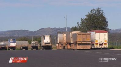 Truckies battle for toilet pitstop