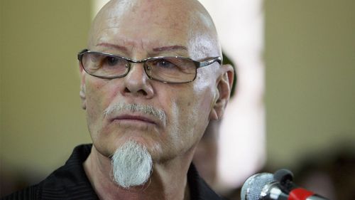 Former British glam-rocker, Gary Glitter at the People's Courthouse in Ba Ria, Vietnam.