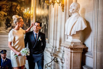 Civil wedding of Princess Maria Laura of Belgium.