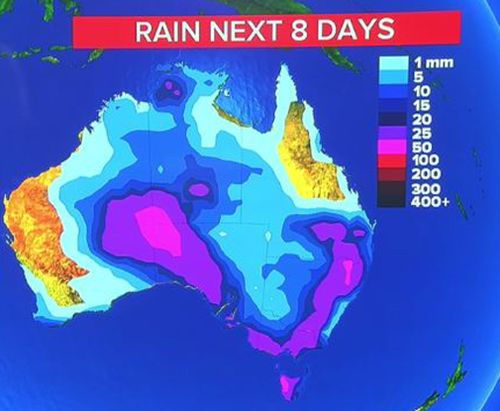 Australia is set for a soaking.