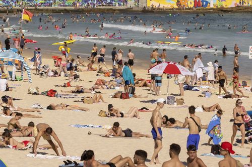 A general view of Bondi Beach on January 18, 2021 in Sydney, Australia. 