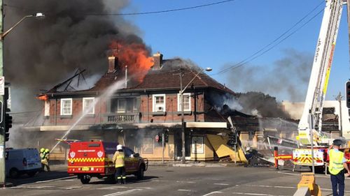 A fire has erupted at the General Gordon Hotel in Sydenham.