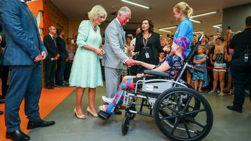 Charles and Camilla treated to song by young hospital patient