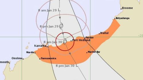 Category two cyclone may hit WA Pilbara coast on Saturday