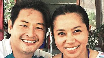 Bali Nine member Andrew Chan and Febyanti Herewila, who he wed on the eve of his execution. (Supplied)