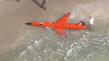 A military drone washed up on Boynton Beach on March 19.
