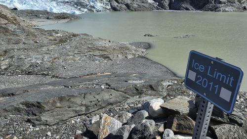 FILE - This May 9, 2020 file photo shows the Mendenhall Glacier in Juneau, Alaska. Since 2000, the glacier has lost 2.8 billion tons (2.5 billion metric tons) of snow and ice, with more than 1.7 billion tons (1.6 billion metric tons) since 2010. According to a study released on Wednesday, April 28, 2021 in the journal Nature, the world's 220,000 glaciers are melting faster now than in the 2000s. (AP Photo/Becky Bohrer)