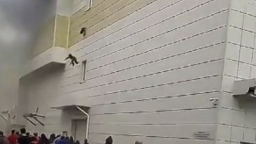 Witnesses are heard screaming as the boy plunges to the ground. 