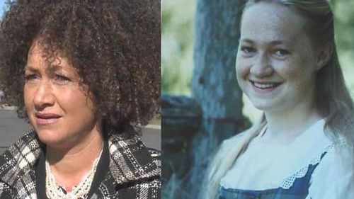 This image of Rachel Dolezal, the right reportedly from her teen years, has been circulated on social media. (Twitter)