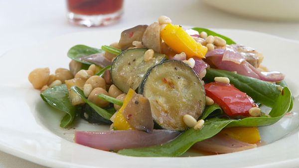 Warm vegetable salad