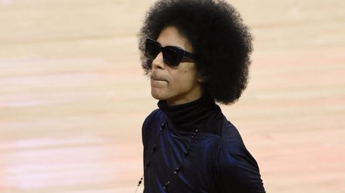 Prince at an NBA game between the Oklahoma City Thunder and Golden State Warriors on March 3, 2016. (AAP)