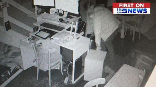 The burglary was caught on CCTV.