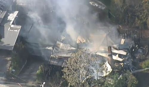 It's not clear what sparked the blaze. Picture: 9NEWS