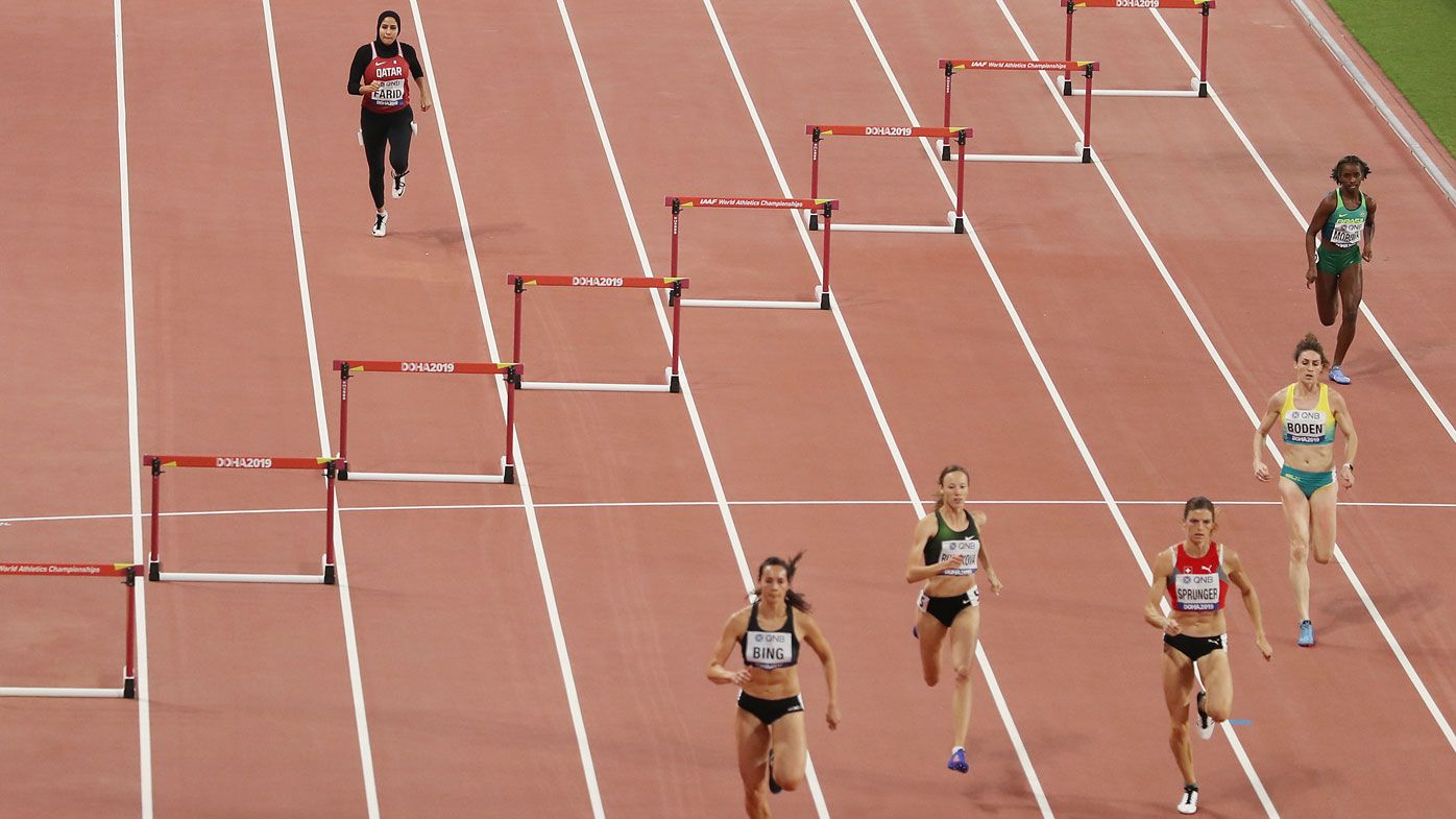 Hurdler's 'inspiring' IAAF World Championships run breaks down barriers despite last place finish