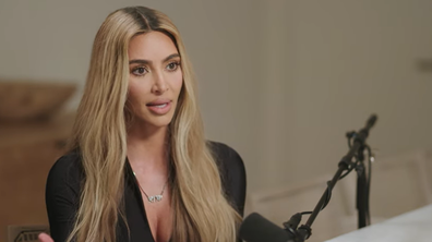 Kim Kardashian has become emotional talking about protecting her children during an interview on the Angie Martinez IRL podcast.