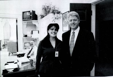 Photo of Lewinsky and Clinton released by the House Judicary committee on September 21, 1998.