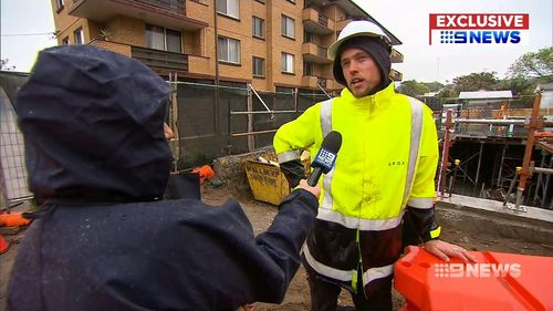 Lyall Maloney says the man shot the sign and the fence after getting really angry.